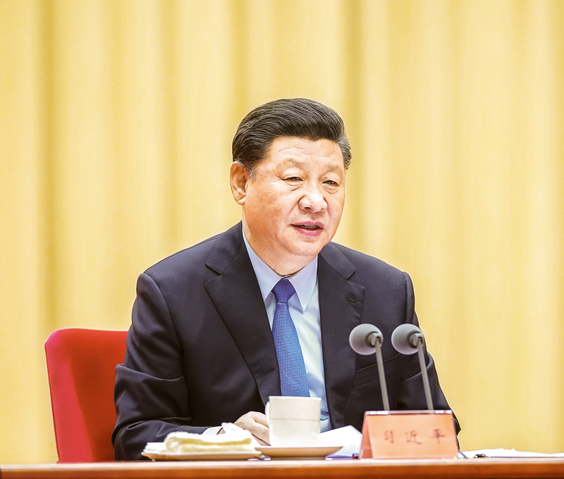 2019年5月31日，“不忘初心、牢記使命”主題教育工作會議在北京召開。中共中央總書記、國家主席、中央軍委主席習(xí)近平出席會議并發(fā)表重要講話。 新華社記者 鞠鵬/攝